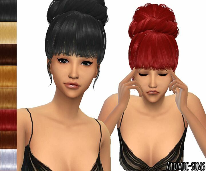 Skysims Hair 159 Peggyed V5 Retexture By Atomic-Sims Sims 4 CC