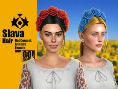 Slava Hair By Goamazons Sims 4 CC