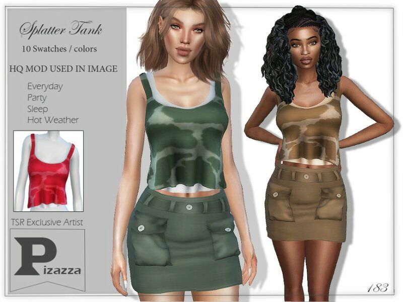 Splatter Tank By Pizazz Sims 4 CC