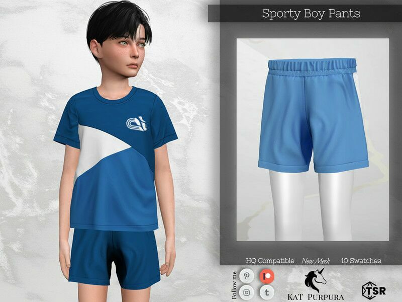 Sporty BOY Pants (CM) Sims 4 CC