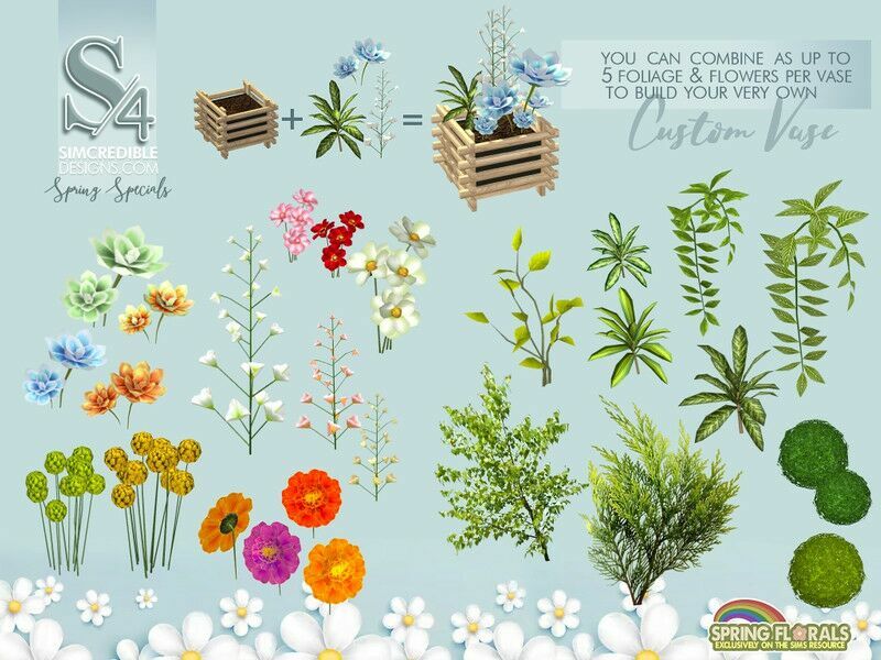 Spring Specials B By Simcredible! Sims 4 CC