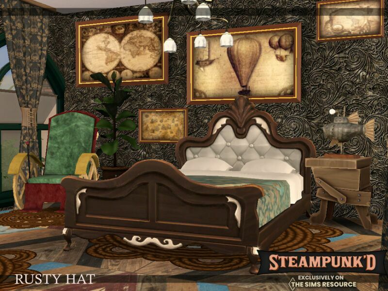 sims 4 cc steampunked rusty hat cc only tsr by simzmora 5