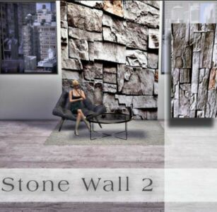 Stone Wall 2| Wallpaper By Mrsbarbiex3 Sims 4 CC