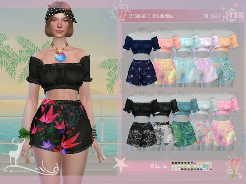 Summer Outfit Anemona By Dansimsfantasy Sims 4 CC