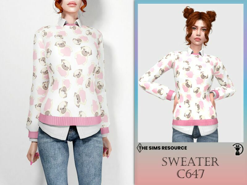 Sweater C647 By Turksimmer Sims 4 CC