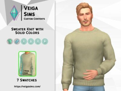 Sweater Knit With Solid Colors Sims 4 CC