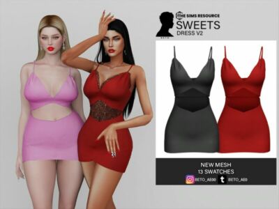 Sweets (Dress V2) Sims 4 CC