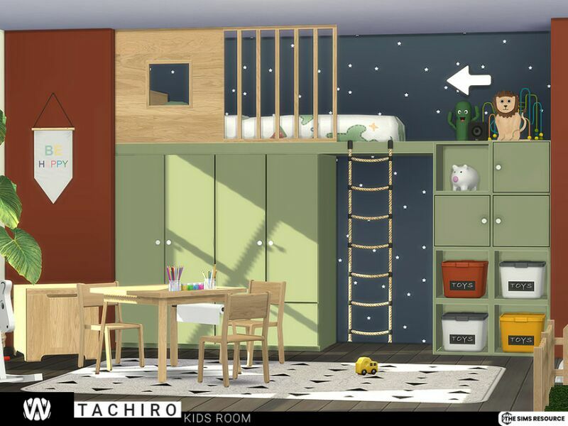 sims 4 cc tachiro kids room by wondymoon 3