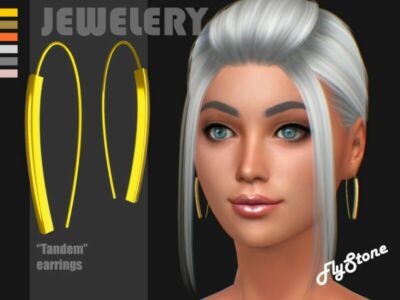 “Tandem” Earrings By Flystone Sims 4 CC