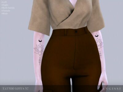 Tattoo-Lotus N7 By Angissi Sims 4 CC