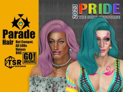 “THE / Parade Hair – Female Hairstyles” Sims 4 CC