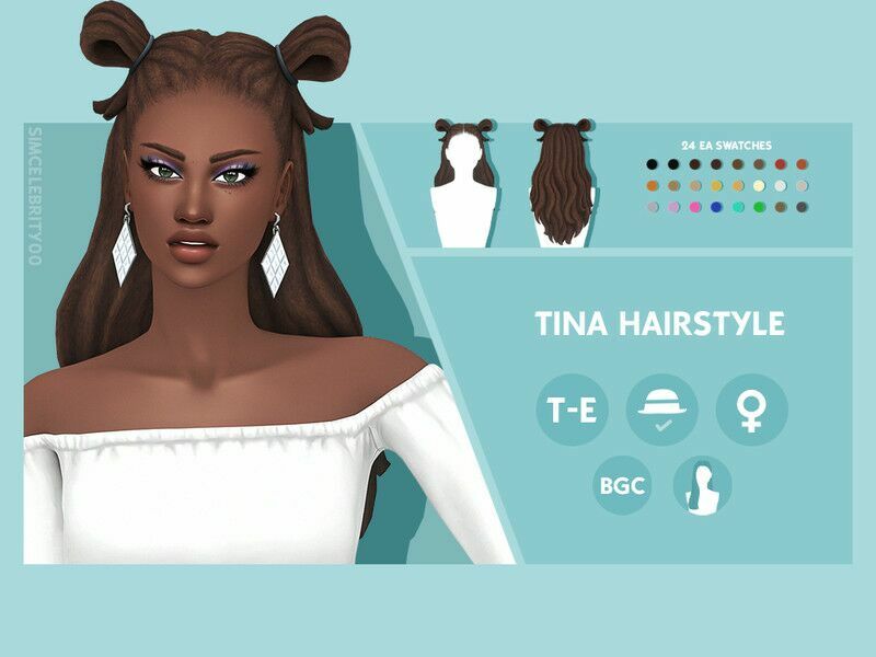 Tina Hairstyle By Simcelebrity00 Sims 4 CC