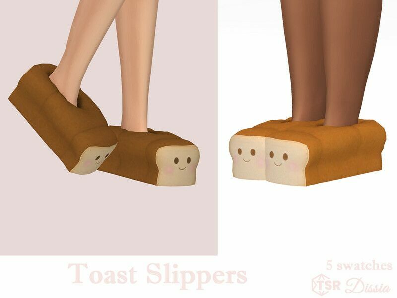 Toast Slippers Sims 4 CC