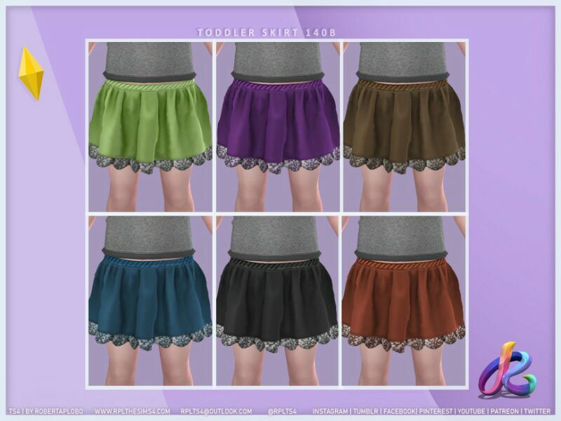 sims 4 cc toddler skirt rpl140b by robertaplobo 2