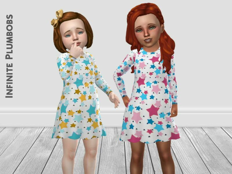 Toddler Stars Dress By Infiniteplumbobs Sims 4 CC