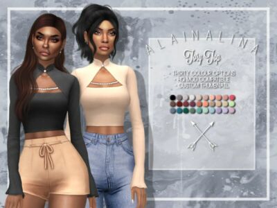 Tory TOP By Alainalina Sims 4 CC