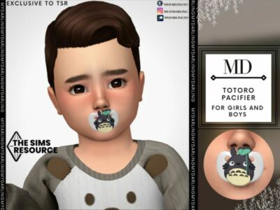 Totoro Pacifier Toddler By Mydarling20 Sims 4 CC