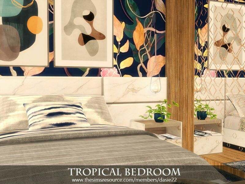 sims 4 cc tropical bedroom by dasie2 3