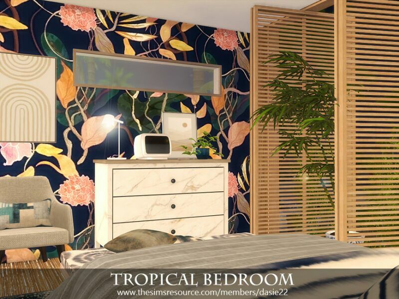 sims 4 cc tropical bedroom by dasie2 4