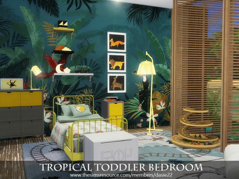 Tropical Toddler Bedroom By Dasie2 Sims 4 CC