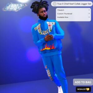 True X Chief Keef Collab Jogger SET Sims 4 CC