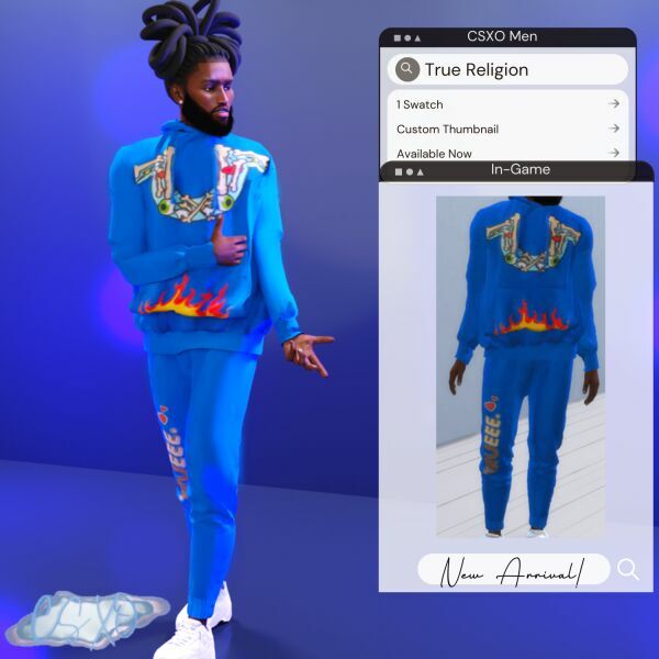 sims 4 cc true x chief keef collab jogger set 2