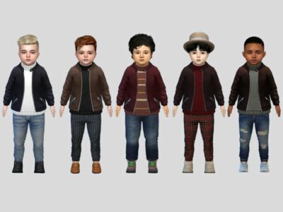 Turtleneck Jacket Toddler Sims 4 CC