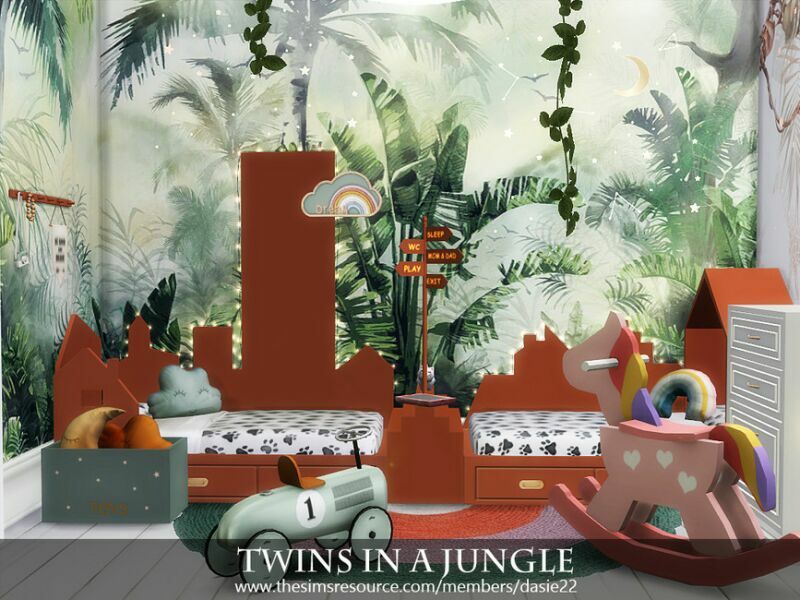 Twins In A Jungle By Dasie2 Sims 4 CC