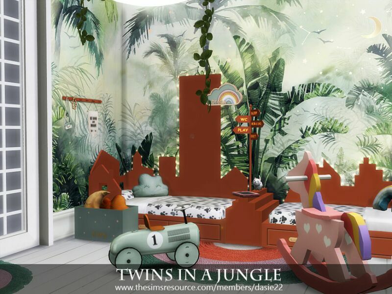 sims 4 cc twins in a jungle by dasie2 3