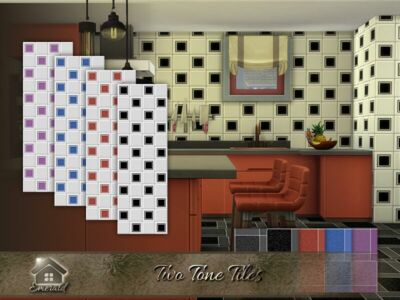 TWO Tone Tiles By Emerald Sims 4 CC