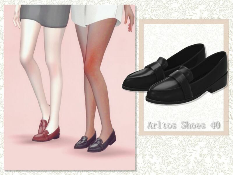 Uniform Leather Shoes / 40 By Arltos Sims 4 CC