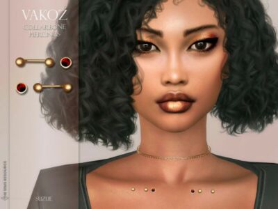 Vakoz Collarbone Piercings By Suzue Sims 4 CC