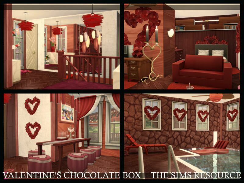 sims 4 cc valentines chocolate box house cc only tsr by simzmora 7