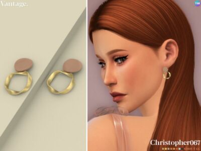 Vantage Earrings By Christopher067 Sims 4 CC