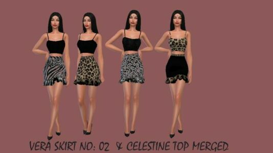 Vera NO: O2 & Celestine TOP Merged By Raaveclas Sims 4 CC