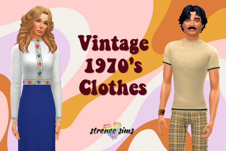 Vintage 1970’S Clothes Sims 4 CC