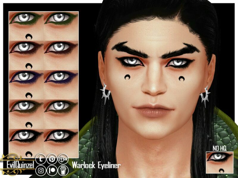 Warlock Eyeliner By Evilquinzel Sims 4 CC