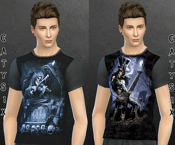 sims 4 cc werewolf misc t shirts by catysix 2