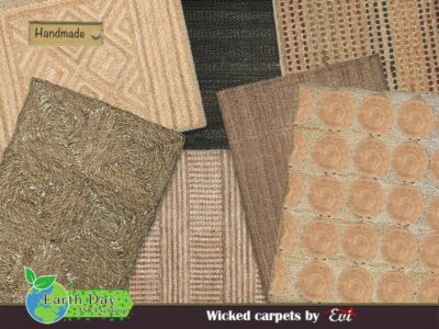 Wicker Rugs By EVI Sims 4 CC