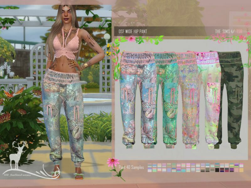 Wide HIP Pant By Dansimsfantasy Sims 4 CC