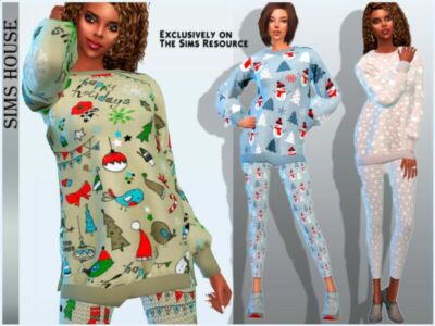 Women’S Christmas Leggings Sims 4 CC