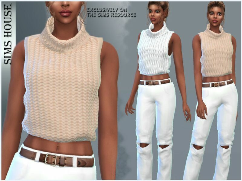 Women’S Knitted Tank TOP Sims 4 CC