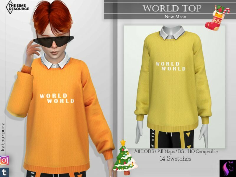 World TOP By Katpurpura Sims 4 CC