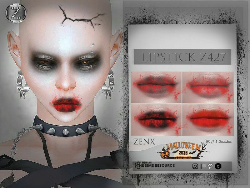 Zenx Lipstick Z427+HQ By Zenx Sims 4 CC