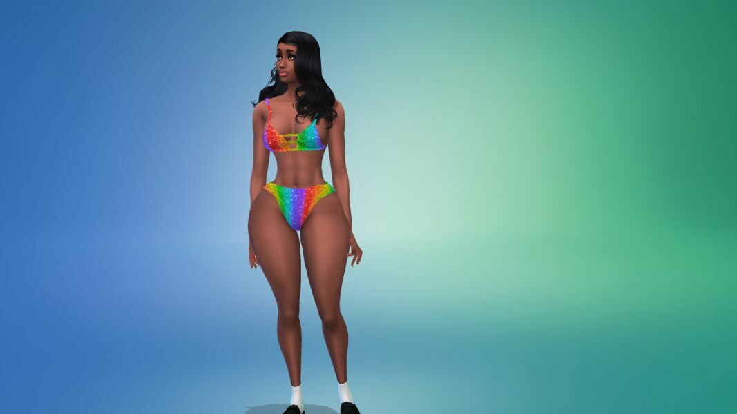 sims 4 cc 2 piece af hq designers bikini lingerie top bottom set by vtk 10