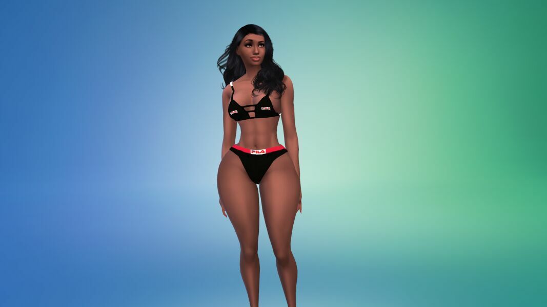 sims 4 cc 2 piece af hq designers bikini lingerie top bottom set by vtk 4