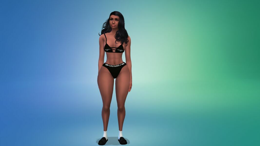 sims 4 cc 2 piece af hq designers bikini lingerie top bottom set by vtk 5