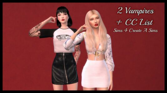 2 Vampires + CC List || Create A Sims Sims 4 CC