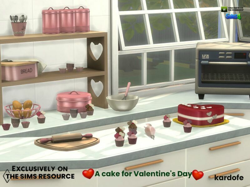 sims 4 cc a cake for valentines day by kardofe 2