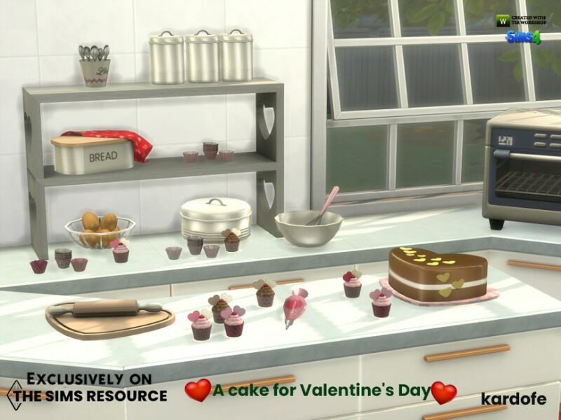 sims 4 cc a cake for valentines day by kardofe 4